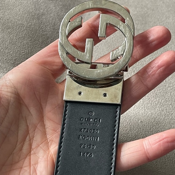 GUCCI SUPREME BELT WITH G BUCKLE MENS BROWN LOGO PRINT REVERSIBLE {$480} 75 / 30 - Picture 7 of 13